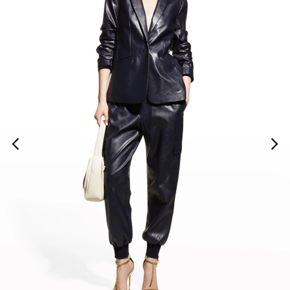 Cinq a sept Giles leather cargo jogger - Picture 12 of 13